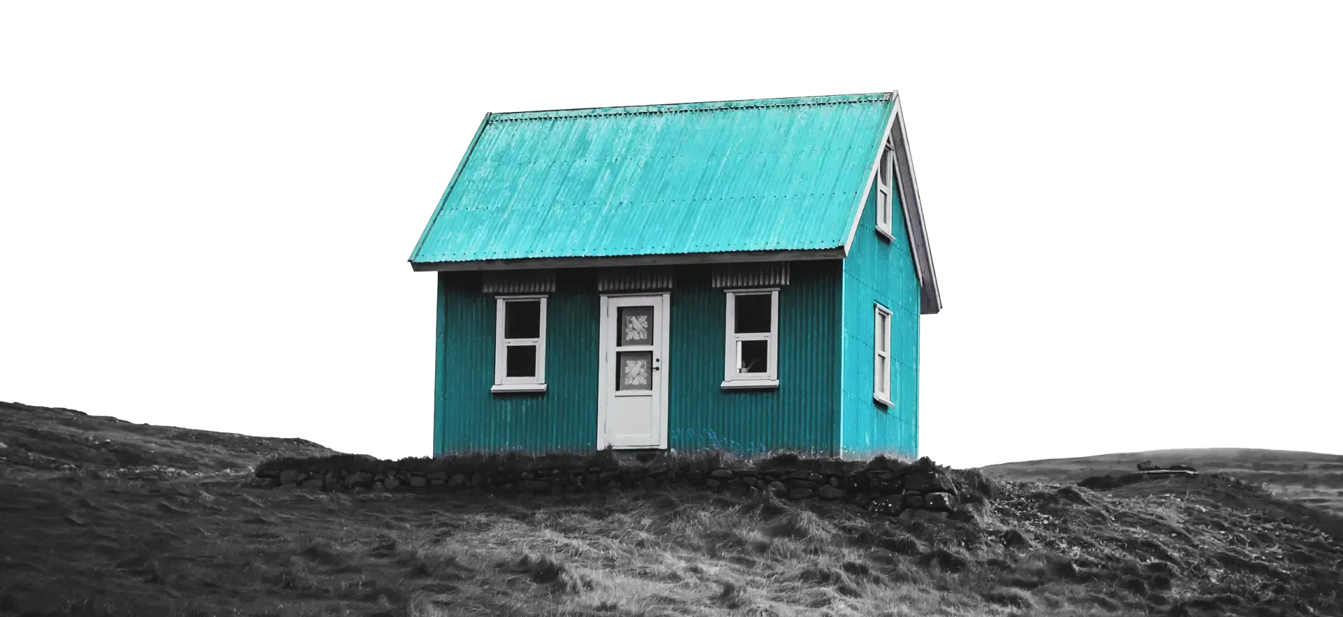 PlusHolidays blue house background